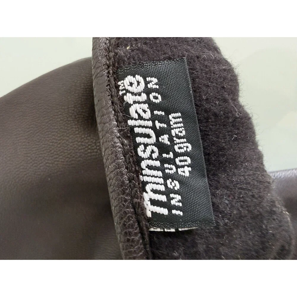 Thinsulate Leather Winter Gloves Brown Insulated Women XL